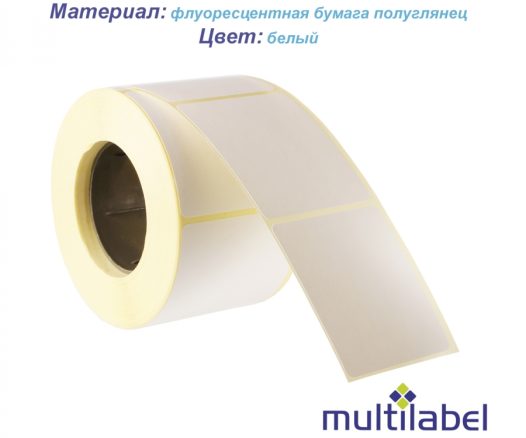 Етикетка прямокутна біла