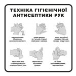 Стикер Техника гигиенической антисептики рук