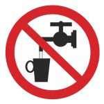 Стикер Запрещается использовать в качестве питьевой воды