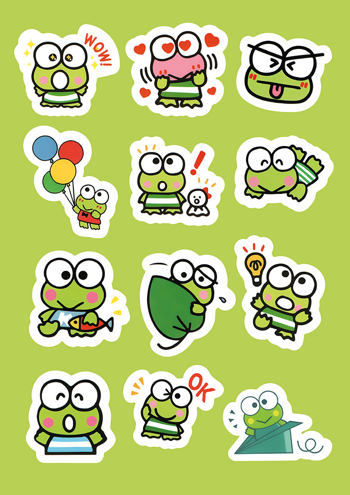 набір стікерпаків keroppi